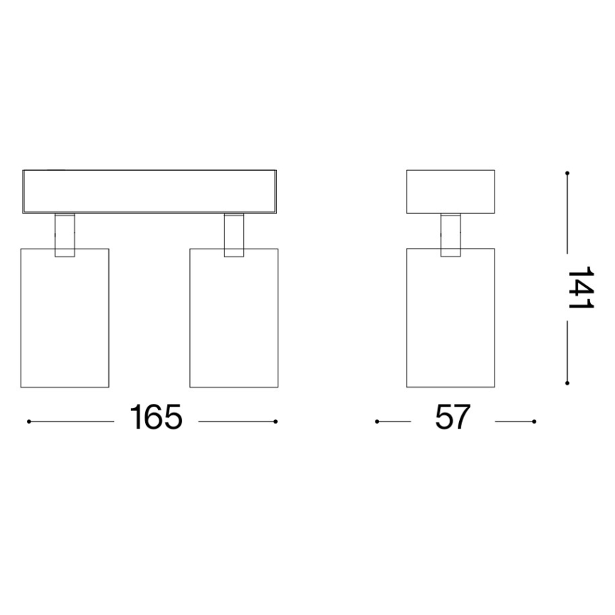 Ideal Lux - DYNAMITE LED Wall Spotlight 2x GU10/7W/230V CRI 90 White