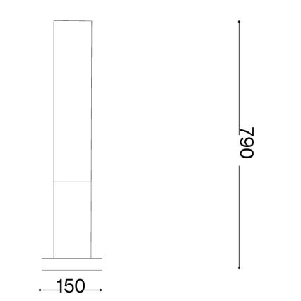 Ideal Lux - EDO OUTDOOR outdoor lamp 1xGX53/15W/230V 79 cm IP65 brown