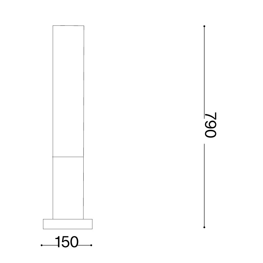 Ideal Lux - EDO OUTDOOR outdoor lamp 1xGX53/15W/230V 79 cm IP65 brown