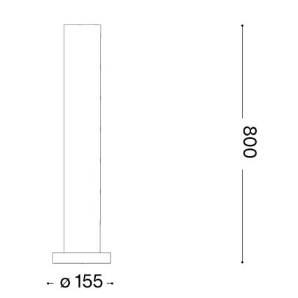 Ideal Lux - EDO OUTDOOR Outdoor lamp 1xGX53/15W/230V, 80 cm, IP65, Brown