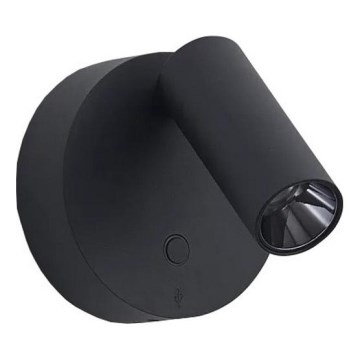 Ideal Lux - ELF Touch-dimmable Wall Spotlight LED/3W/230V CRI 95 Black