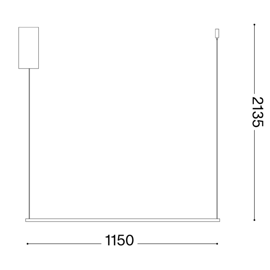 Ideal Lux - ESSENCE LED cable pendant light LED/19W/230V 3000K CRI 90 white