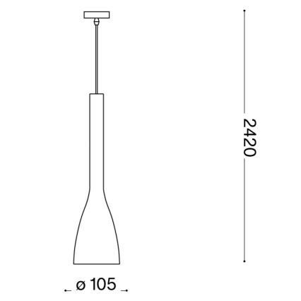 Ideal Lux - FLUT cable pendant light 1xE14/40W/230V, diam. 10.5 cm, black