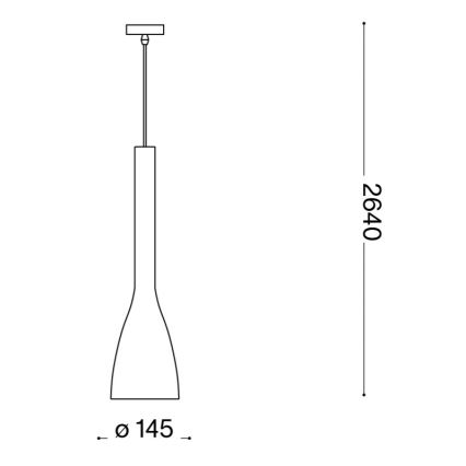 Ideal Lux - FLUT cable-suspended pendant 1xE27/60W/230V Ø 14,5 cm black