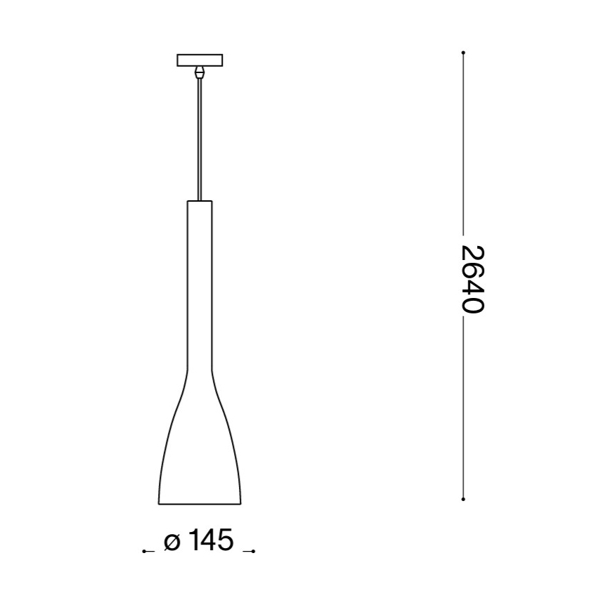 Ideal Lux - FLUT cable-suspended pendant 1xE27/60W/230V Ø 14,5 cm black