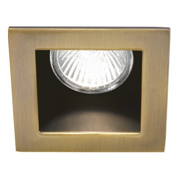 Ideal Lux - FUNKY Recessed Downlight 1xGU10/50W/230V 9x9 cm Brass