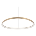 Ideal Lux - GEMINI LED Cable Pendant 78W/230V 2700K Ø105 cm CRI 90 Brass