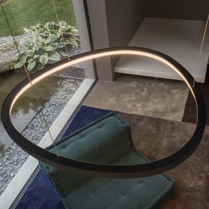 Ideal Lux - GEMINI LED cable pendant LED/36W/230V 4000K Ø 42,5 cm CRI 90 black