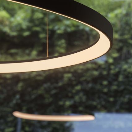 Ideal Lux - GEMINI LED cable pendant LED/36W/230V 4000K Ø 42,5 cm CRI 90 black