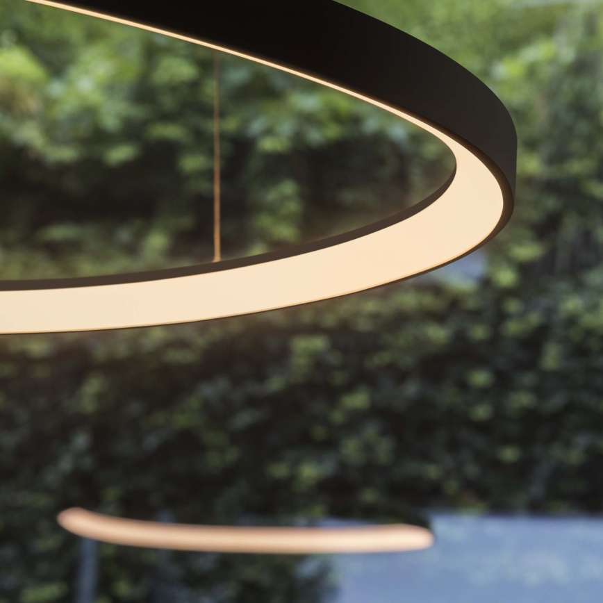 Ideal Lux - GEMINI LED cable pendant LED/36W/230V 4000K Ø 42,5 cm CRI 90 black