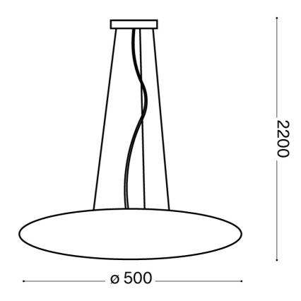 Ideal Lux - GLORY cable pendant 3xE27/60W/230V Ø 50 cm white