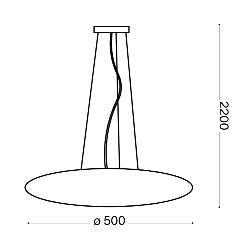 Ideal Lux - GLORY cable pendant 3xE27/60W/230V Ø 50 cm white