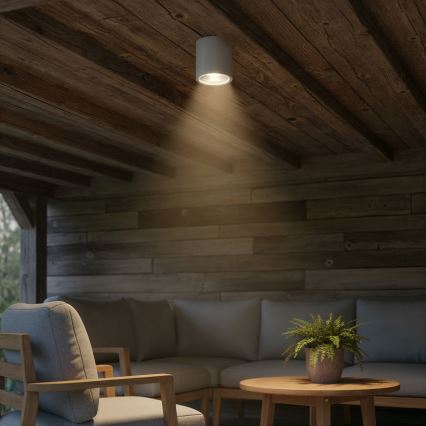 Ideal Lux - GUN Outdoor Spotlight 1x GU10/28W/230V, IP55, Grey