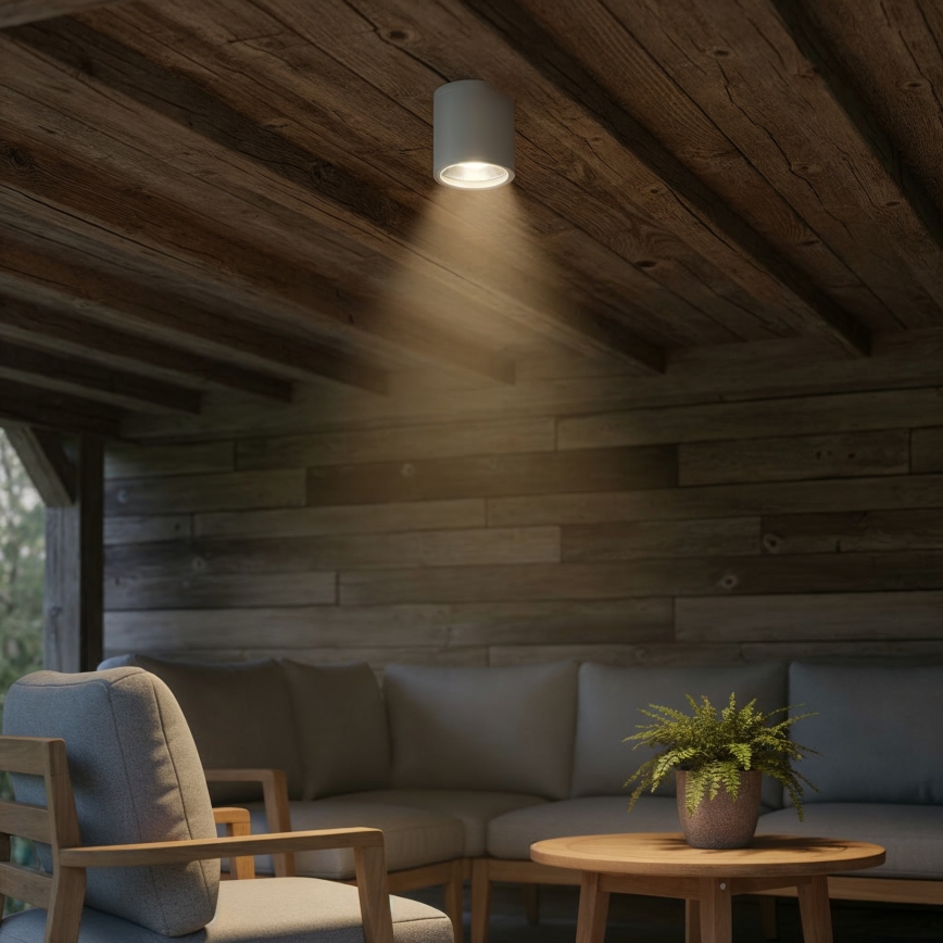 Ideal Lux - GUN Outdoor Spotlight 1x GU10/28W/230V, IP55, Grey