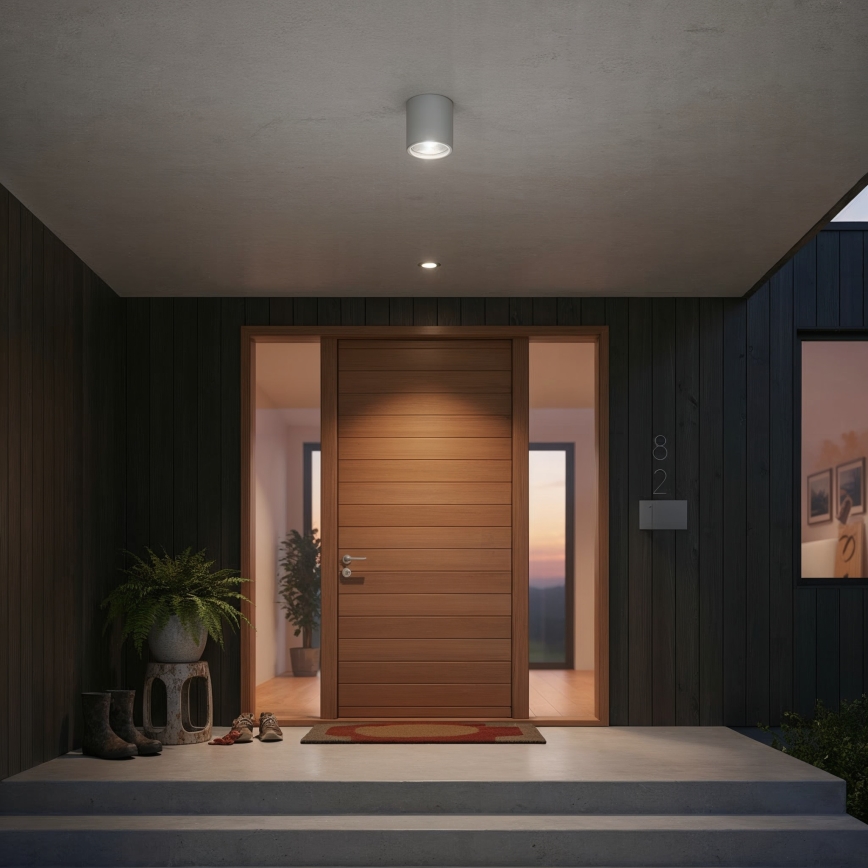 Ideal Lux - GUN Outdoor Spotlight 1x GU10/28W/230V, IP55, Grey