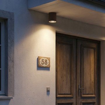 Ideal Lux - GUN Outdoor Spotlight 1xGU10/28W/230V IP55 Brown