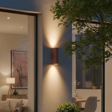 Ideal Lux - GUN Outdoor Wall Light 1xE27/60W/230V 31 cm IP54 Brown