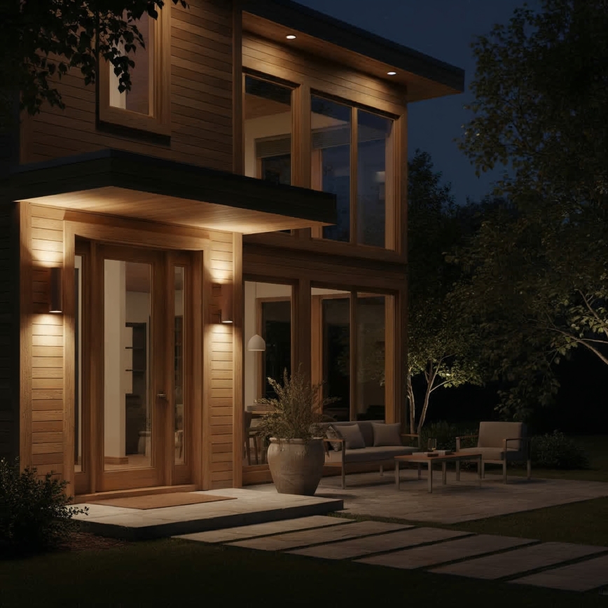 Ideal Lux - GUN Outdoor Wall Light 1xE27/60W/230V 31 cm IP54 Brown