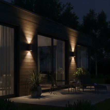 Ideal Lux - GUN Outdoor Wall Light 1xE27/60W/230V 31 cm IP54 Brown