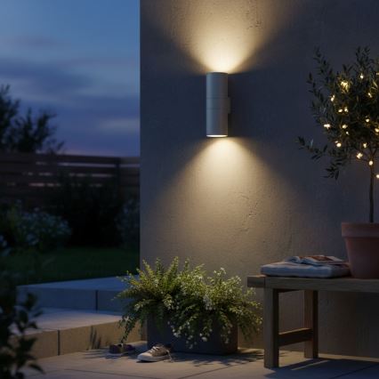 Ideal Lux - GUN Outdoor Wall Light 1xE27/60W/230V 31 cm IP54 Grey