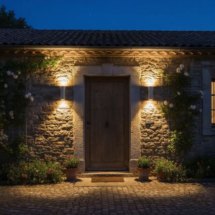 Ideal Lux - GUN Outdoor Wall Light 1xE27/60W/230V 31 cm IP54 Grey