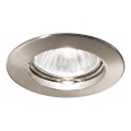 Ideal Lux - JAZZ recessed ceiling light 1xGU10/50W/230V Ø 7.7 cm matte chrome