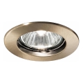 Ideal Lux - JAZZ recessed downlight 1xGU10/50W/230V, Ø 7.7 cm, bronze