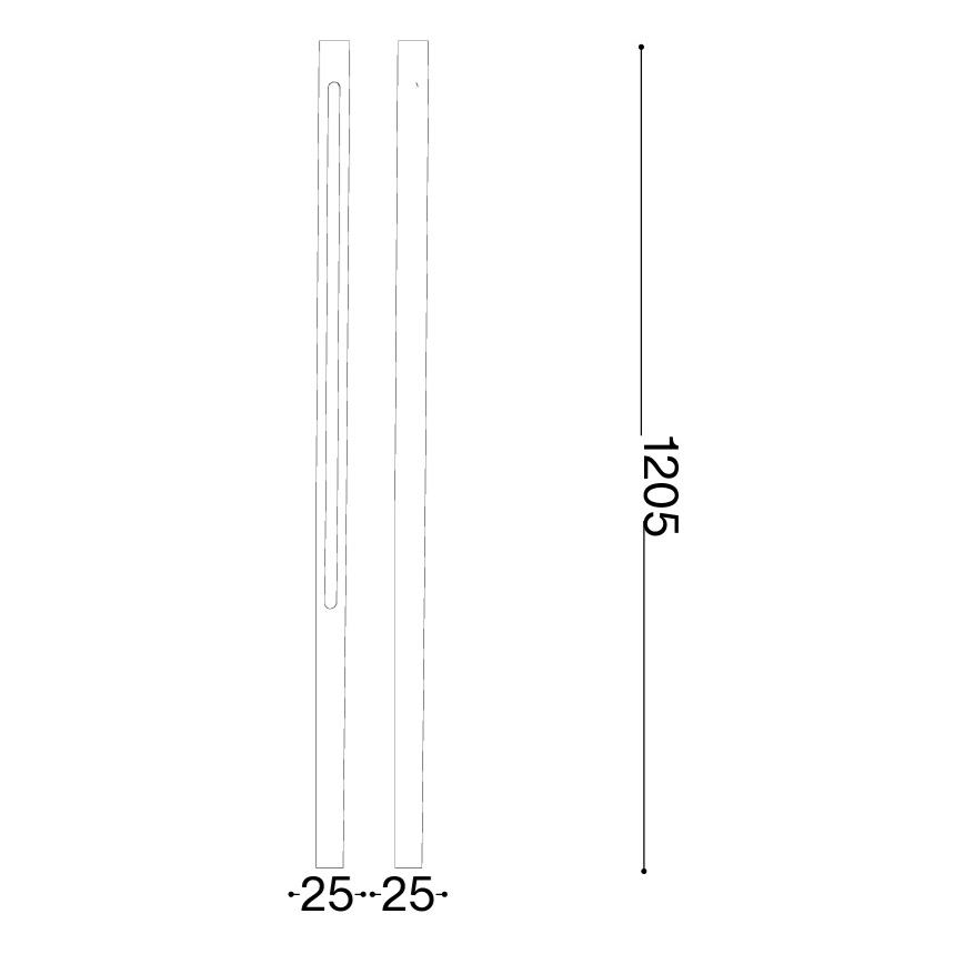 Ideal Lux - JEDI LED Outdoor Light 19W/230V, 120 cm, CRI 90, IP65, Brown