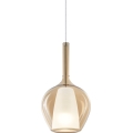Ideal Lux - KALIQUE cable-hung pendant lamp 1xE27/42W/230V Ø 18 cm, smoky beige
