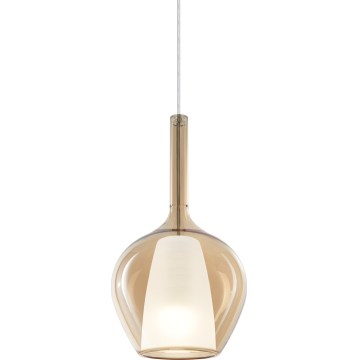 Ideal Lux - KALIQUE cable-hung pendant lamp 1xE27/42W/230V Ø 18 cm, smoky beige