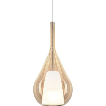 Ideal Lux - KALIQUE Cable-hung Pendant Light 1xE27/42W/230V, Ø 18 cm, Smoky Beige