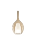 Ideal Lux - KALIQUE Cable Pendant 1xE27/42W/230V Ø 18 cm, smoked beige
