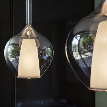 Ideal Lux - KALIQUE cable pendant 1xE27/42W/230V Ø 18 cm smoked black