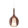 Ideal Lux - KALIQUE Cable Pendant 1xE27/42W/230V Ø 18 cm, Smoked Copper