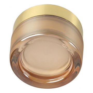 Ideal Lux - LED Bathroom Ceiling Light LOLLY 1xGX53/9W/230V Ø 10.5 cm IP44 Gold/Smoked Beige