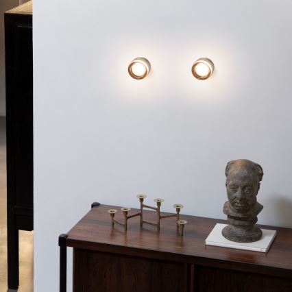 Ideal Lux - LED Bathroom Ceiling Light LOLLY 1xGX53/9W/230V Ø 10.5 cm IP44 Gold/Smoked Beige