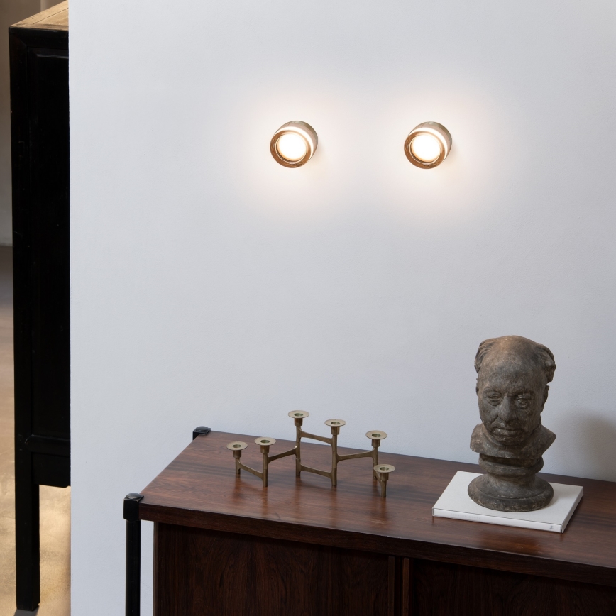 Ideal Lux - LED Bathroom Ceiling Light LOLLY 1xGX53/9W/230V Ø 10.5 cm IP44 Gold/Smoked Beige