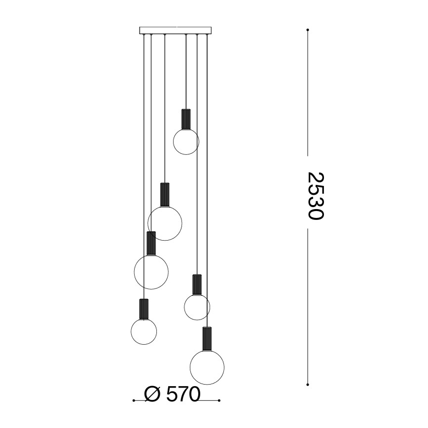 Ideal Lux - LED Cable Pendant ODEON LED/39W/230V CRI 90 Ø 57 cm beige/white