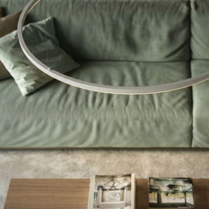 Ideal Lux - ORACLE SLIM LED cable pendant, 83W/230V, 4000K (CRI 90), Ø 150 cm, White