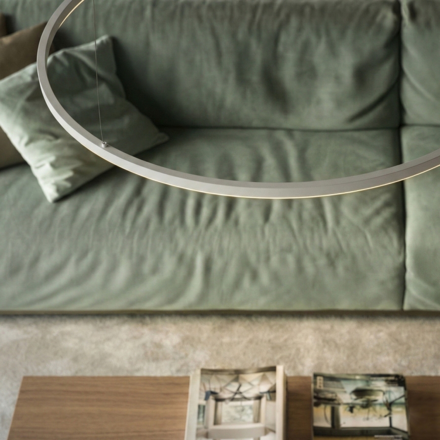 Ideal Lux - ORACLE SLIM LED cable pendant, 83W/230V, 4000K (CRI 90), Ø 150 cm, White