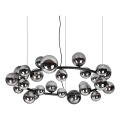 Ideal Lux - LED cable-suspended chandelier PERLAGE 25xG9/3W/230V 110 cm black/smoked black