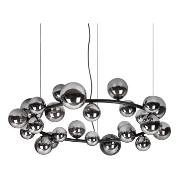 Ideal Lux - LED cable-suspended chandelier PERLAGE 25xG9/3W/230V 110 cm black/smoked black