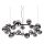 Ideal Lux - LED cable-suspended chandelier PERLAGE 25xG9/3W/230V 110 cm black/smoked black