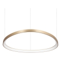 Ideal Lux - LED cable-suspended pendant GEMINI LED/56W/230V 4000K Ø 81 cm CRI 90 brass