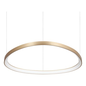 Ideal Lux - LED cable-suspended pendant GEMINI LED/56W/230V 4000K Ø 81 cm CRI 90 brass