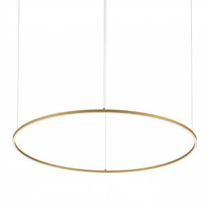 Ideal Lux - ORACLE SLIM LED cable-suspended pendant, 29W, 230V, 4000K (CRI 90), Ø 50 cm, Gold