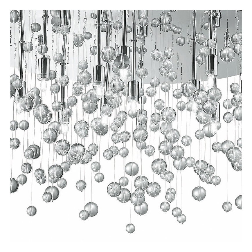 Ideal Lux - LED Ceiling light 12xG9/3W/230V d. 63 cm shiny chrome