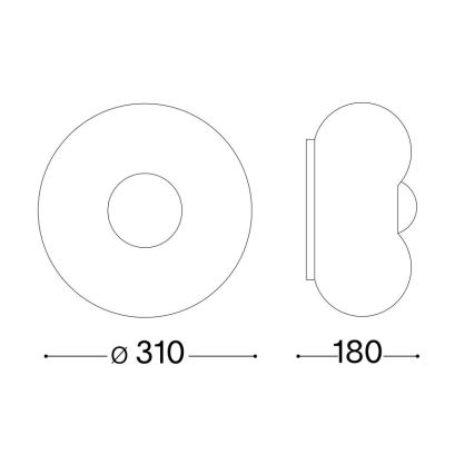 Ideal Lux - LED Ceiling light ARIZONA 2xGX53/9W/230V d. 31 cm white