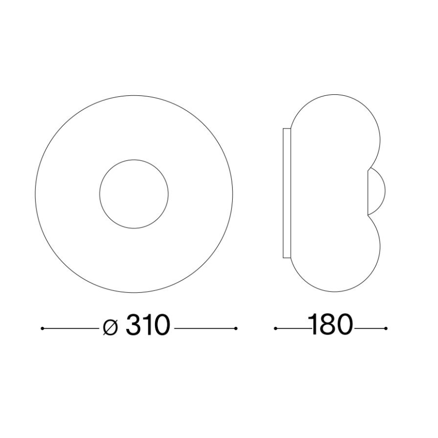 Ideal Lux - LED Ceiling light ARIZONA 2xGX53/9W/230V d. 31 cm white