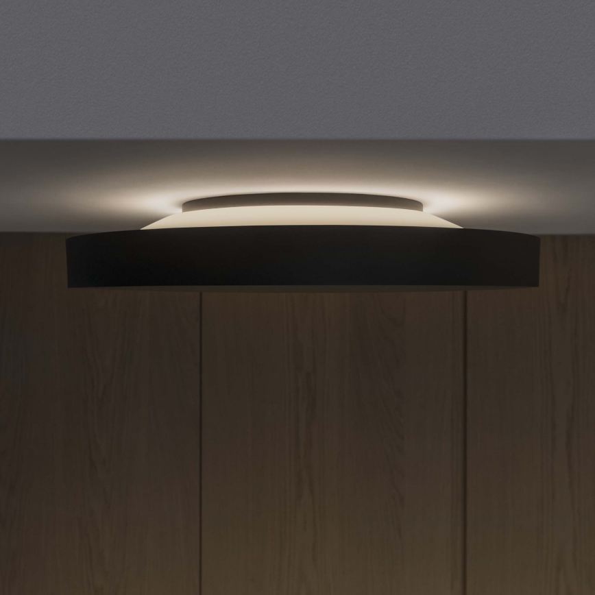Ideal Lux - LED Ceiling light FLY LED/26W/230V 2700K d. 45 cm CRI 90 IP40 black